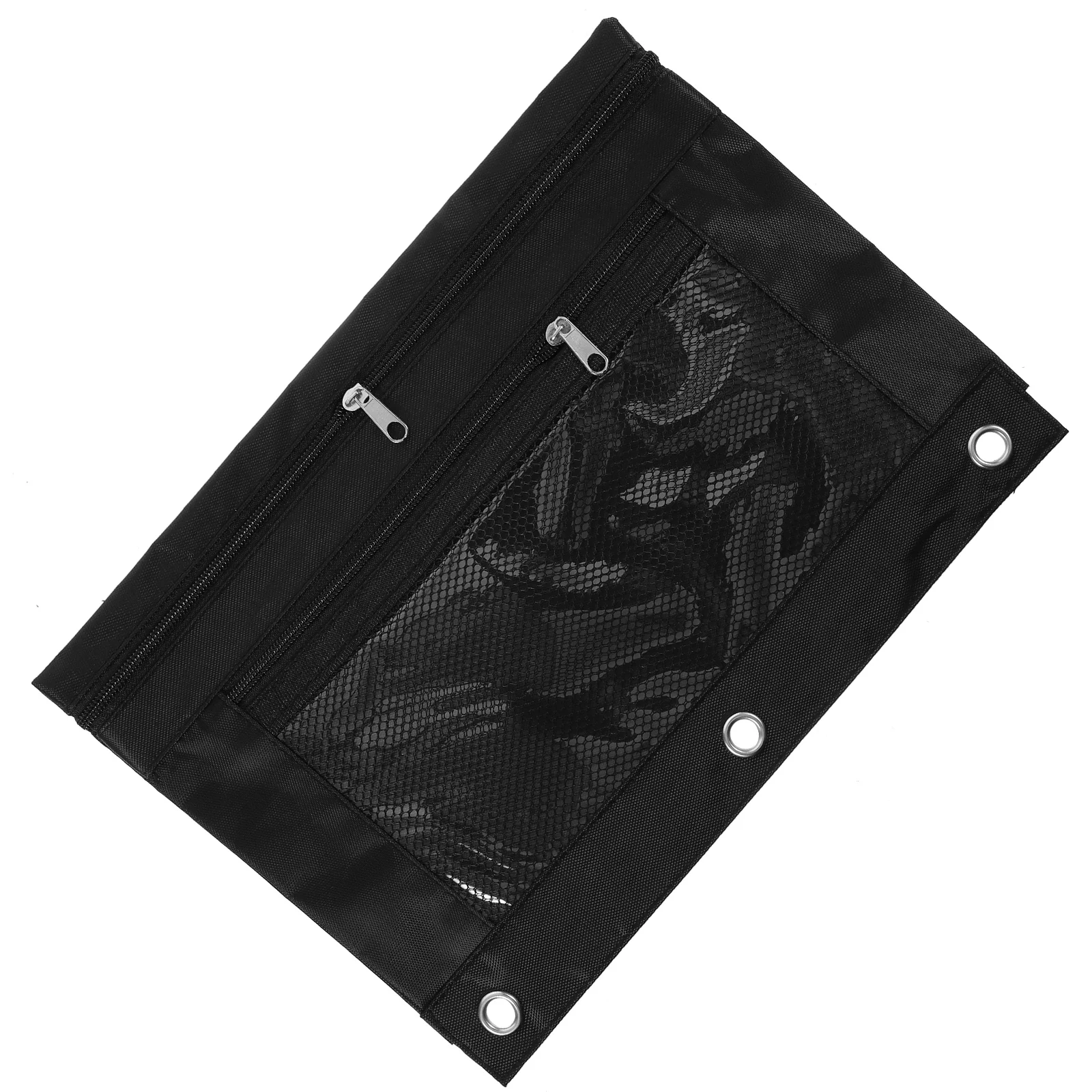 Large Capacity Zipper Double Pocket Transparent Window 3 ring Binder Stationery Bag Pencil Black Pouches Compartments Practical
Large Capacity Zipper Double Pocket Transparent Window 3 ring Binder Stationery Bag Pencil Black Pouches Compartments Practical