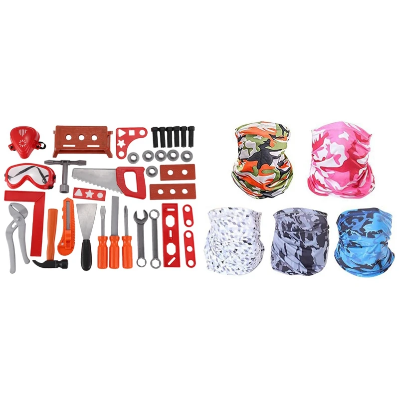 Children's Toolbox Set Simulation Repair Tool With 5 Pcs Unisex Seamless Neck Gaiter Face Mask
Children's Toolbox Set Simulation Repair Tool With 5 Pcs Unisex Seamless Neck Gaiter Face Mask
