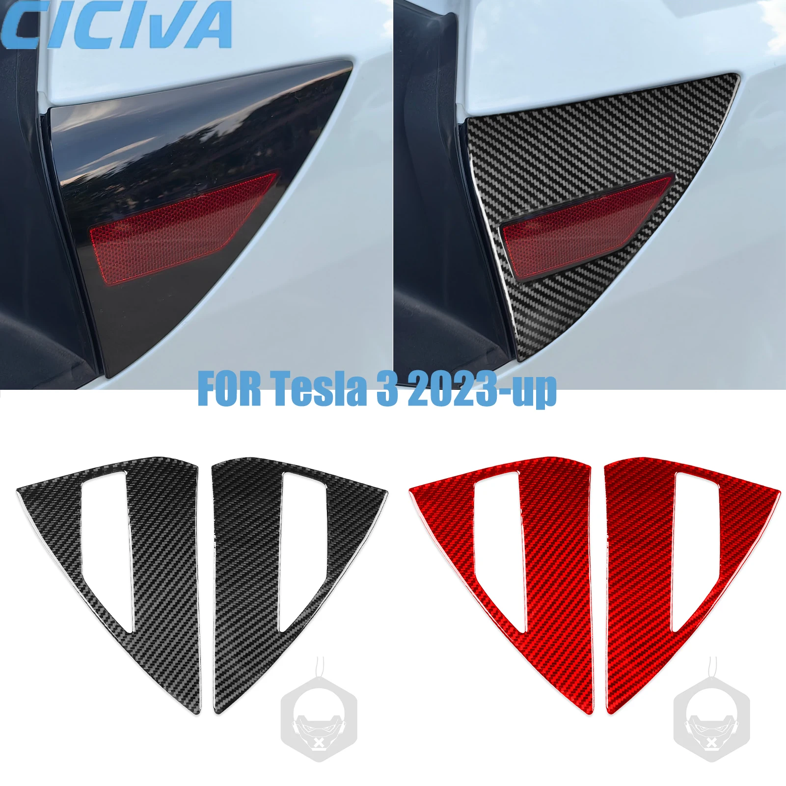 For Tesla 3 2023-up Charging cover Decorative Real Carbon Fiber Stickers Car External Accessories
For Tesla 3 2023-up Charging cover Decorative Real Carbon Fiber Stickers Car External Accessories