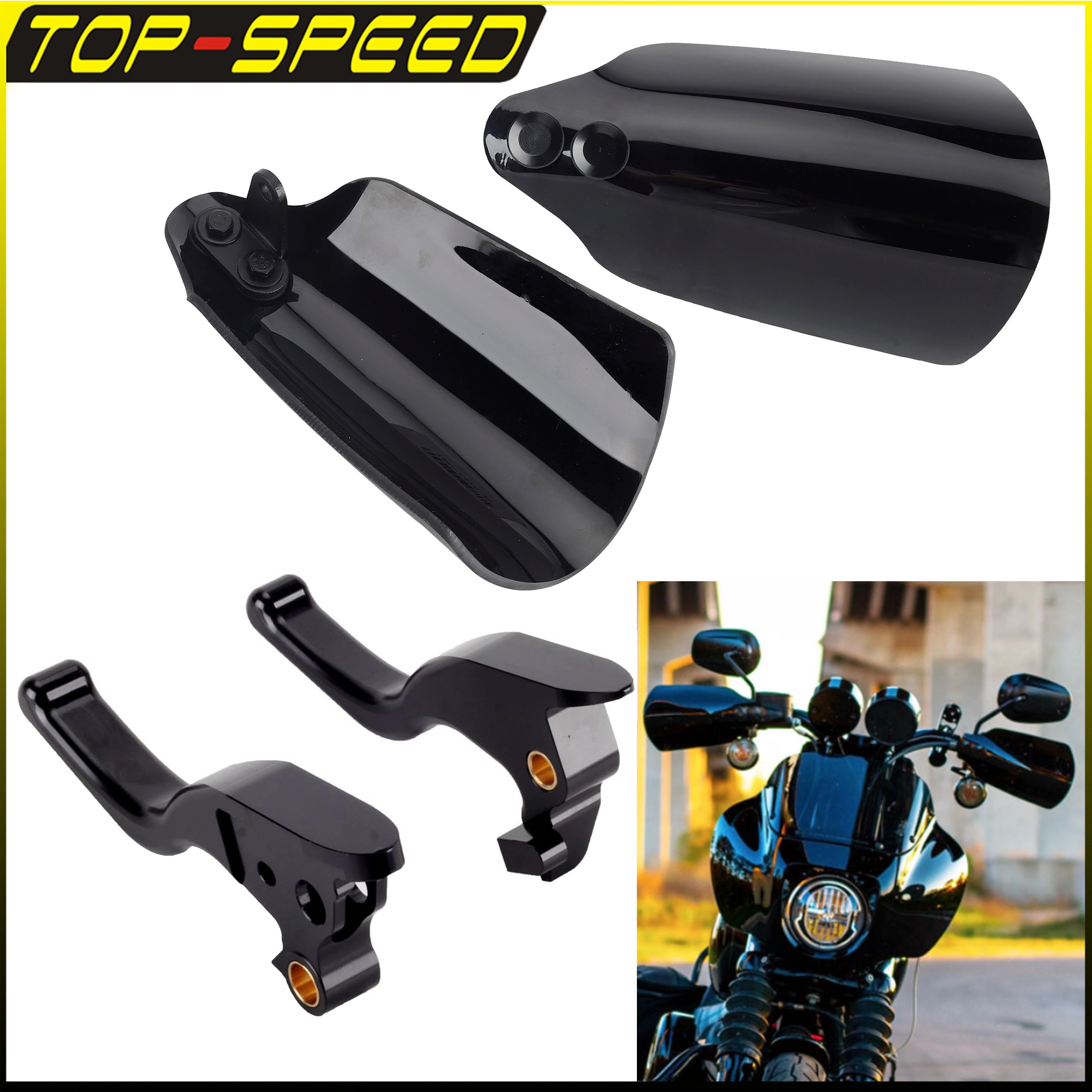 Motorcycle Handguard Protector Hand Clutch Brake Levers For Harley Deluxe FLDE Street Bob FXBB 18-20 Street Bob 114 FXBBS 21-23
Motorcycle Handguard Protector Hand Clutch Brake Levers For Harley Deluxe FLDE Street Bob FXBB 18-20 Street Bob 114 FXBBS 21-23