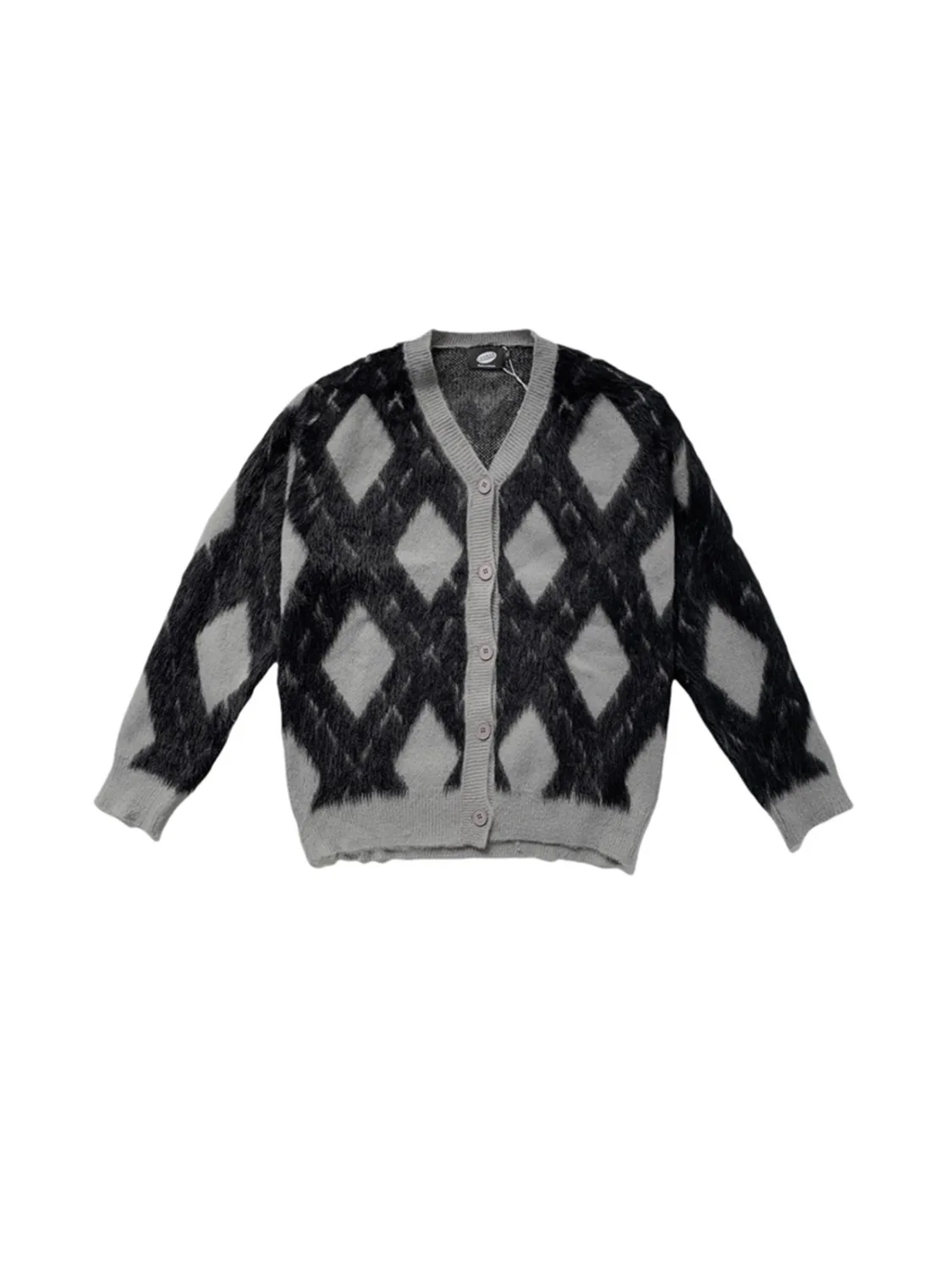 Loose Men's V-Ne Knitted Cardigan Diamond Pattern Couple's Sweater American Sle Autumn Winter Polyester Fiber Long Sve
Loose Men's V-Ne Knitted Cardigan Diamond Pattern Couple's Sweater American Sle Autumn Winter Polyester Fiber Long Sve