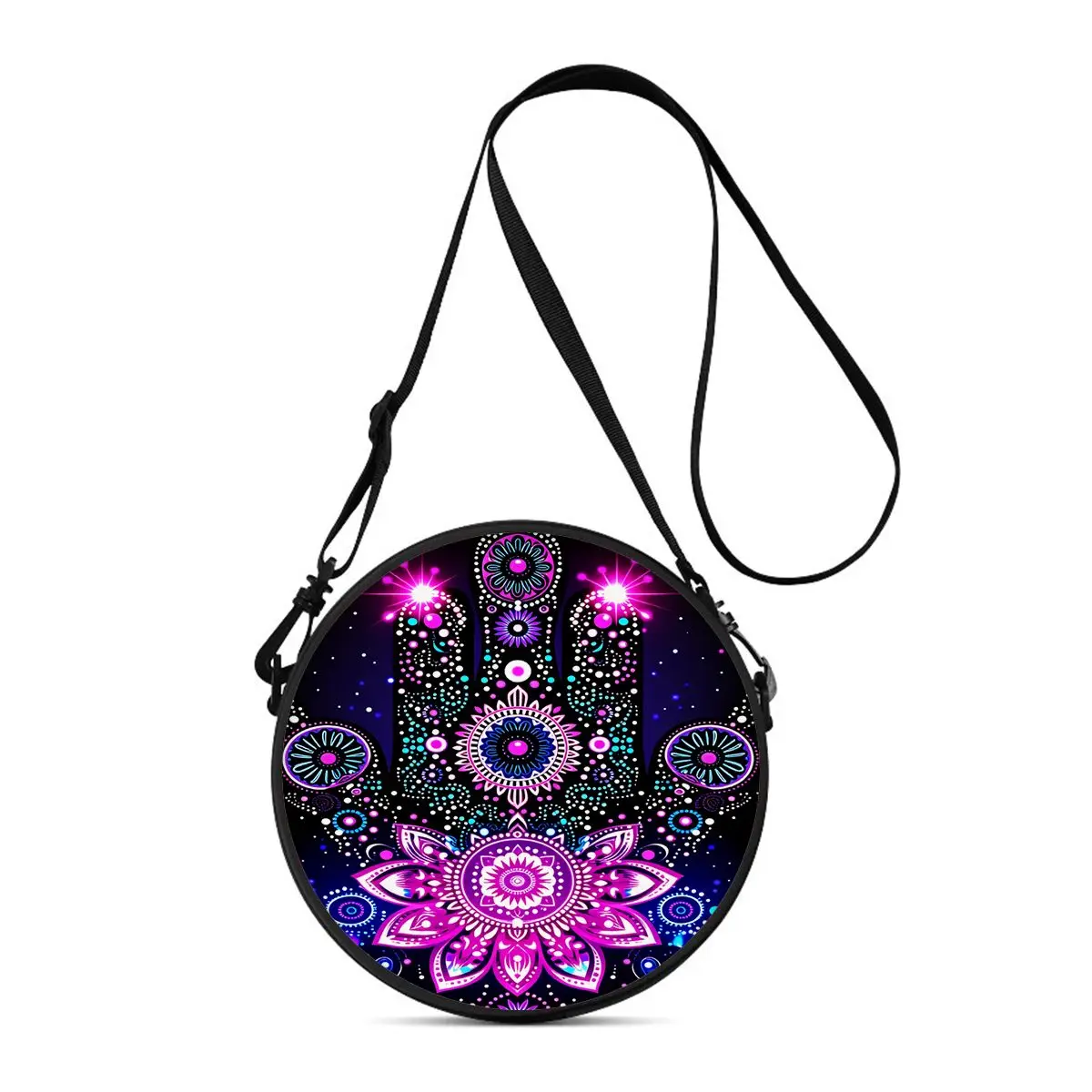 Neon Mandala Flower Print Women Round Crossbody Bag Vintage Circle Shoulder Bag Adjustable Strap Travel Messenger Bag Gift
Neon Mandala Flower Print Women Round Crossbody Bag Vintage Circle Shoulder Bag Adjustable Strap Travel Messenger Bag Gift
