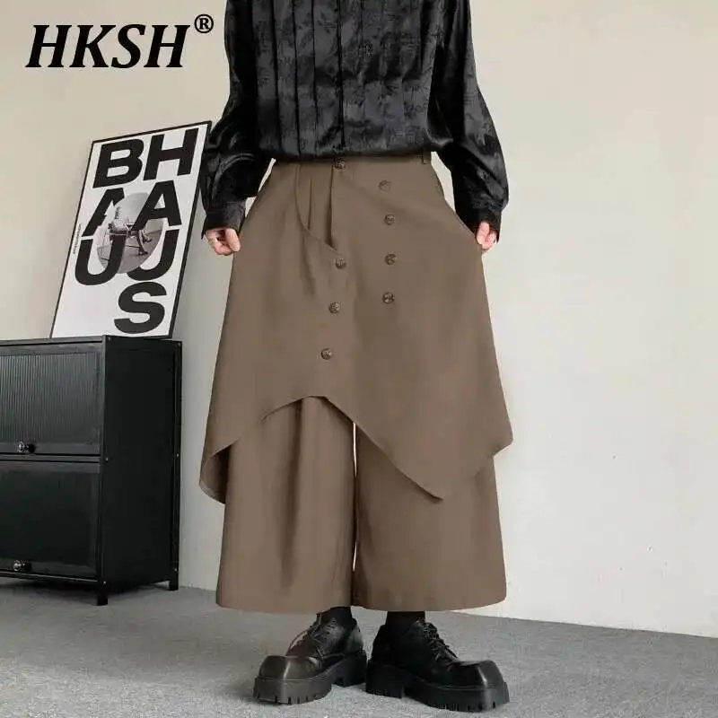 HKSH Men's Dark French Button Layered Japanese Style Irregular Suit Pants Tide Chic Women Loose Skirt Trousers Fashion HK0025
HKSH Men's Dark French Button Layered Japanese Style Irregular Suit Pants Tide Chic Women Loose Skirt Trousers Fashion HK0025