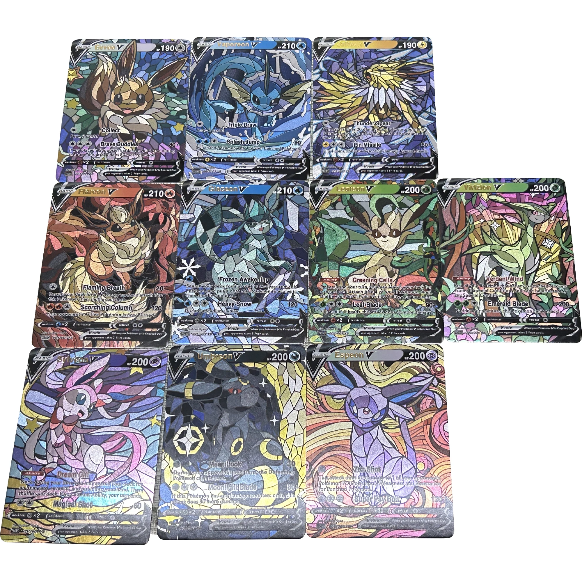 10Pcs/set PTCG Eevee Flash Cards Diy Japanese Umbreon Glaceon Church Style Classic Game Anime Collection Card Gift Toys
10Pcs/set PTCG Eevee Flash Cards Diy Japanese Umbreon Glaceon Church Style Classic Game Anime Collection Card Gift Toys