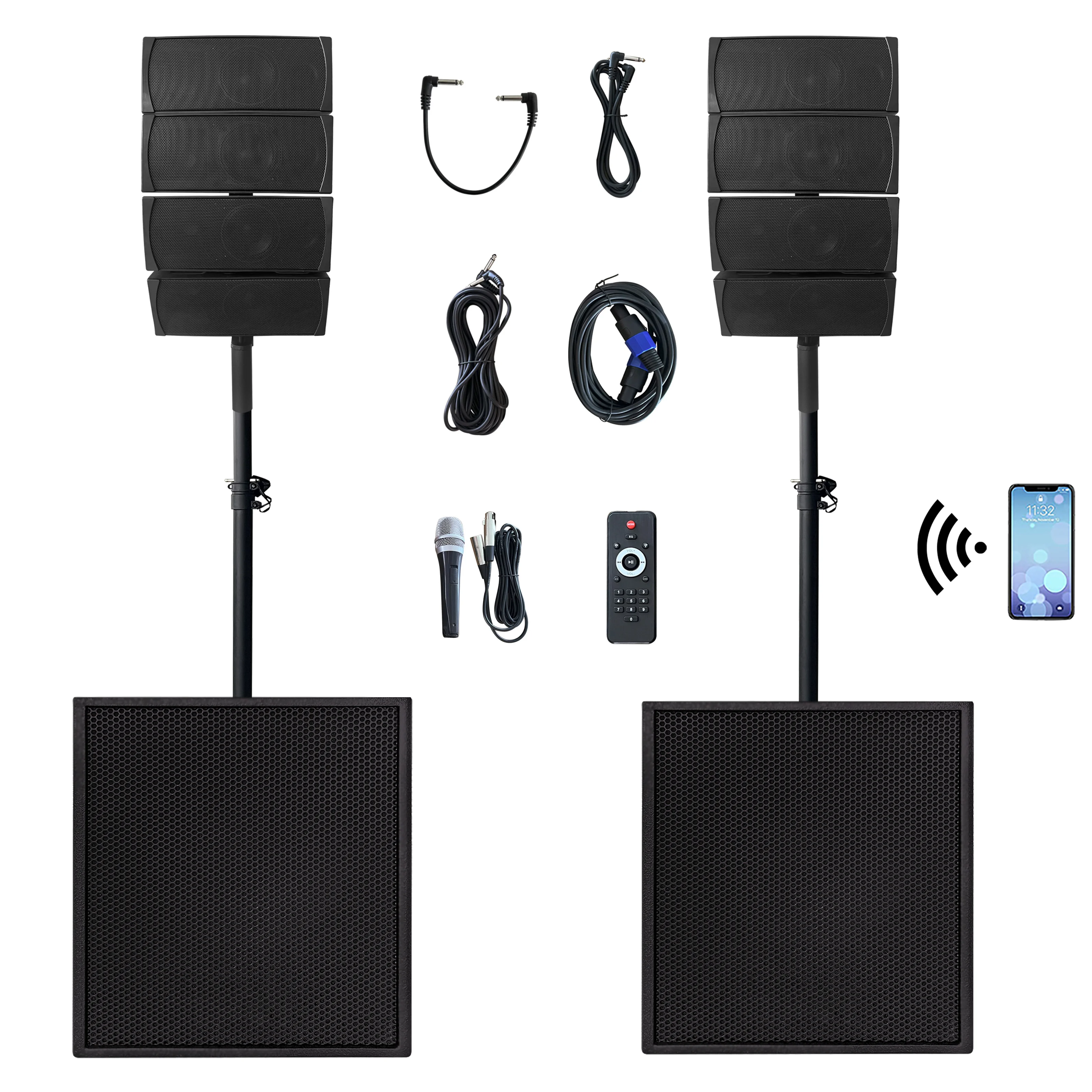 3000W 2*12" Subwoofer Professional Audio Karaoke Sets BT Sound Box PA Speaker System Active Subwoofer+Array Line Bocina Parlant
3000W 2*12" Subwoofer Professional Audio Karaoke Sets BT Sound Box PA Speaker System Active Subwoofer+Array Line Bocina Parlant