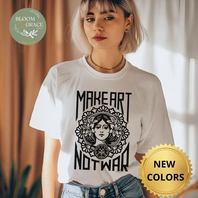 Make Art Not War Shirt Trendy Artistic Design Shirt Against War Sweater for Artist Gift for Her Gift for Friend
Make Art Not War Shirt Trendy Artistic Design Shirt Against War Sweater for Artist Gift for Her Gift for Friend