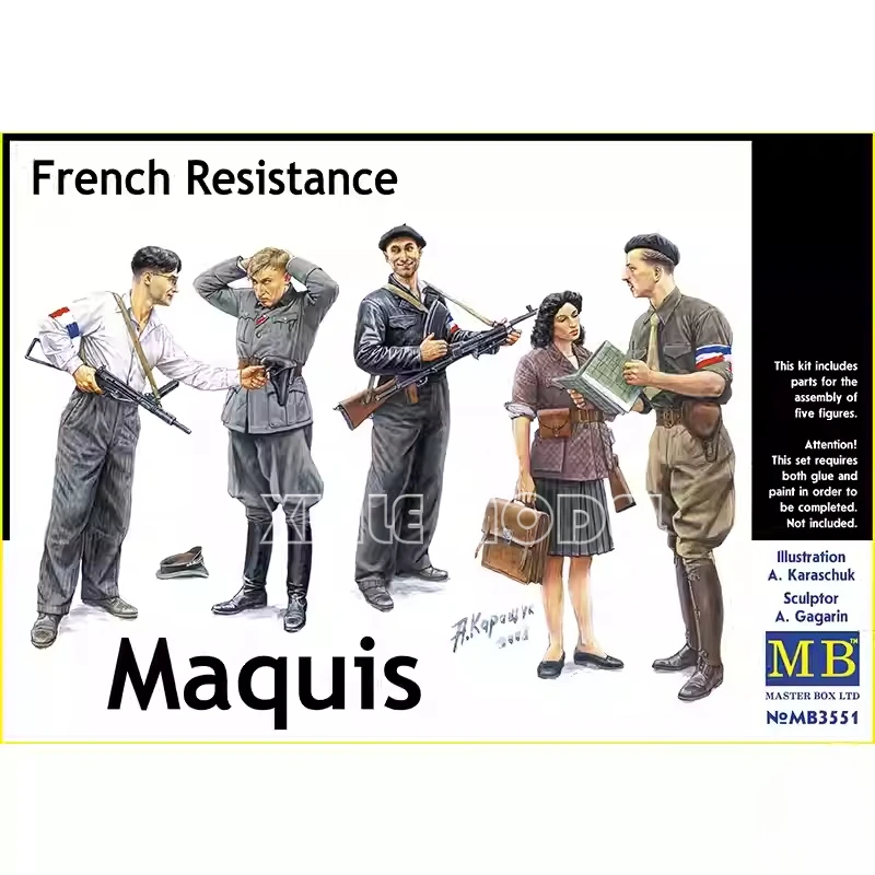 Master Box Plastic Assembled Model Kit MB3551 "Maquis" - French Resistance 1/35
Master Box Plastic Assembled Model Kit MB3551 "Maquis" - French Resistance 1/35