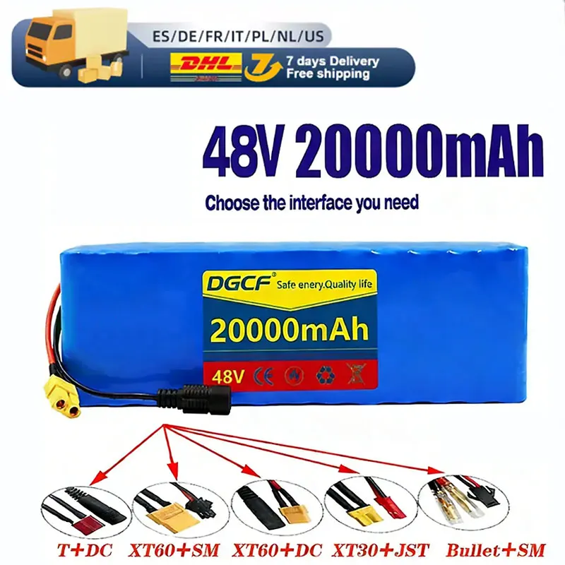 36V 20Ah Rechargeable Lithium Battery Pack 18650 10S3P 1000W Power Modified 36V Electric Scooter Battery with BMS, SYP XT60 JST
36V 20Ah Rechargeable Lithium Battery Pack 18650 10S3P 1000W Power Modified 36V Electric Scooter Battery with BMS, SYP XT60 JST