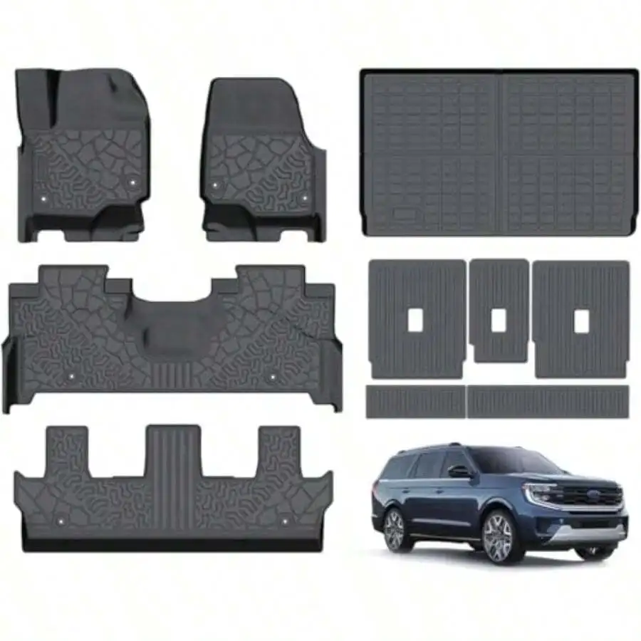 TPE Car Floor Mats For 2025 Ford Expedition MAX 8 Seats With Cargo Liner And Backrest Mats All Weather Waterproof Anti-Slip
TPE Car Floor Mats For 2025 Ford Expedition MAX 8 Seats With Cargo Liner And Backrest Mats All Weather Waterproof Anti-Slip
