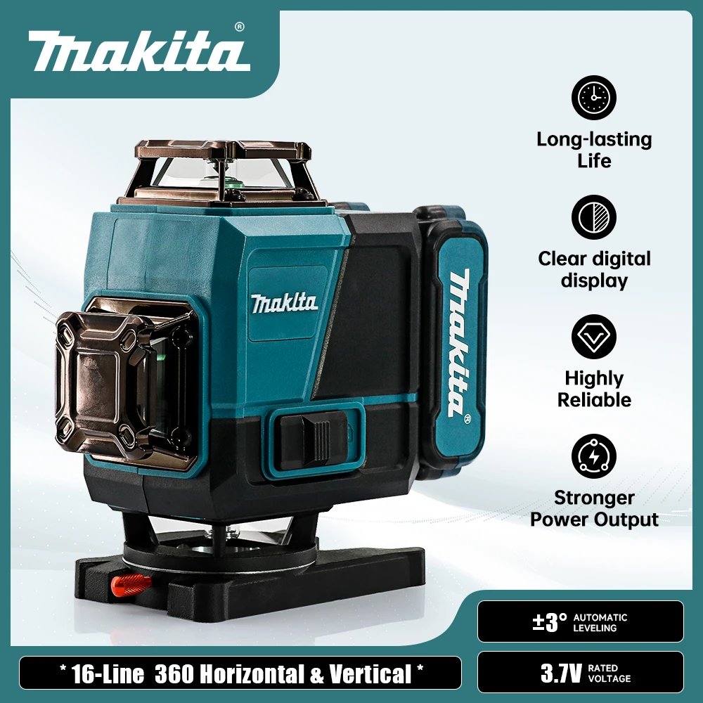 Makita Tools 3D/4D 12/16 Lines 360°Self-leveling Laser Levels with Tripod Horizontal And Vertical Professional Laser Level Tools
Makita Tools 3D/4D 12/16 Lines 360°Self-leveling Laser Levels with Tripod Horizontal And Vertical Professional Laser Level Tools
