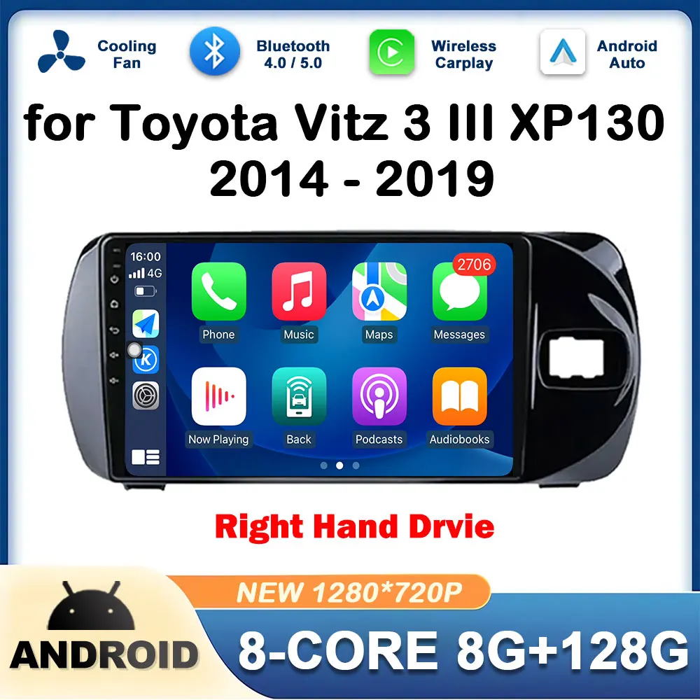 Автомагнитола для Toyota Vitz 3 III XP130 2014 2015-2019, 4G, 9 дюймов
Автомагнитола для Toyota Vitz 3 III XP130 2014 2015-2019, 4G, 9 дюймов