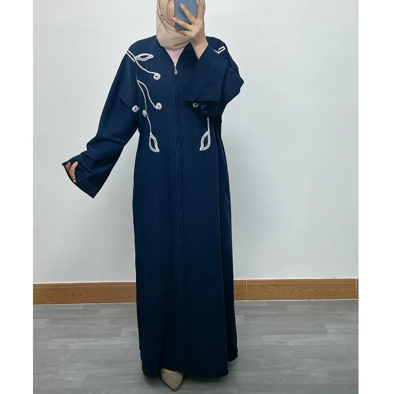 Exquisite Elegant Muslim Women Abaya Long Dress Dubai Style Pearl Lace Robe Fashion Abayas Femme
Exquisite Elegant Muslim Women Abaya Long Dress Dubai Style Pearl Lace Robe Fashion Abayas Femme