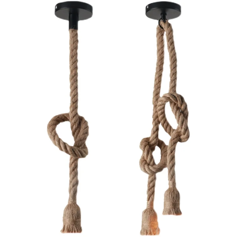 LOFT Rural Retro Hemp Rope Chandelier Restaurant Bar Table Coffee Shop Window Creativity E27/E26 Vintage Rope Hanging Lamp
LOFT Rural Retro Hemp Rope Chandelier Restaurant Bar Table Coffee Shop Window Creativity E27/E26 Vintage Rope Hanging Lamp
