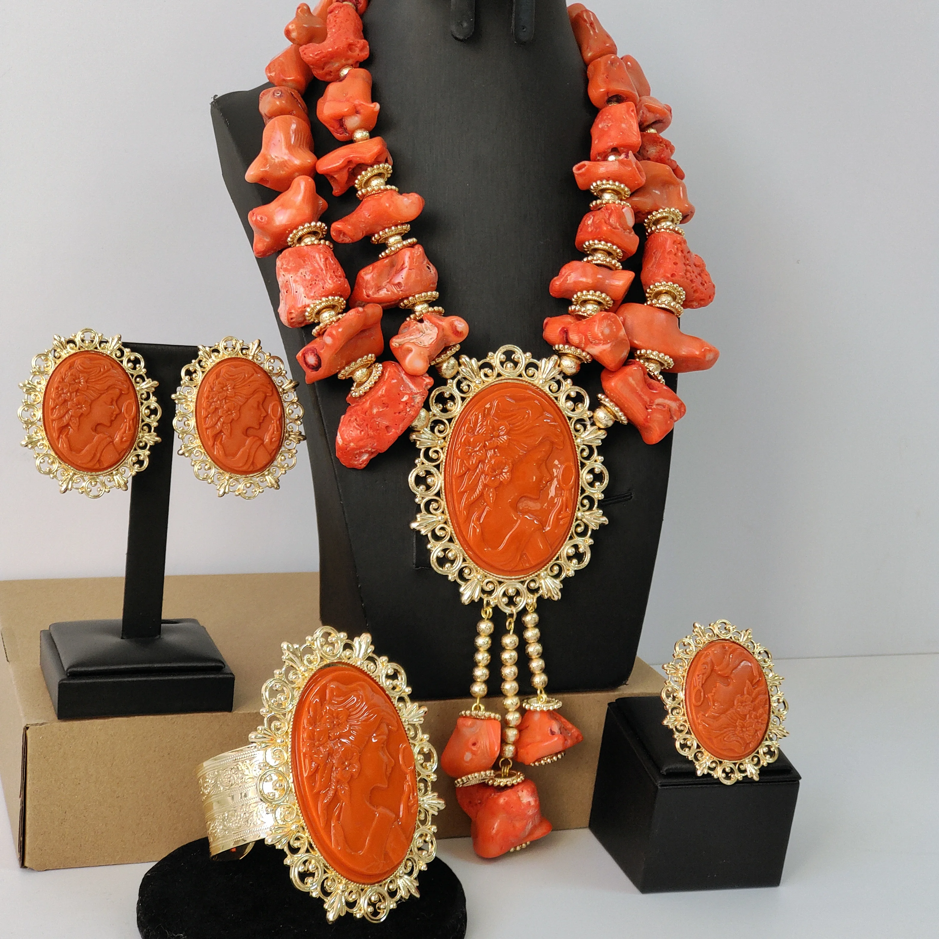 Real Original Orange Coral African Beads Jewelry Set for Wowan Nigerian Wedding 2026
Real Original Orange Coral African Beads Jewelry Set for Wowan Nigerian Wedding 2026
