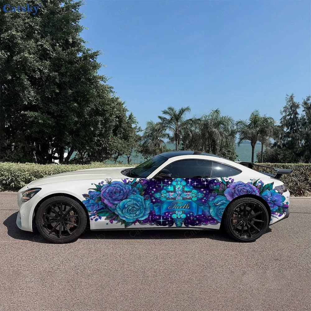 2pcs Gothic Starry Sky Rose Cross Car Side Wraps, Self-Adhesive PVC Waterproof & Scratch-Resistant Stickers, Car Accessory Gift
2pcs Gothic Starry Sky Rose Cross Car Side Wraps, Self-Adhesive PVC Waterproof & Scratch-Resistant Stickers, Car Accessory Gift