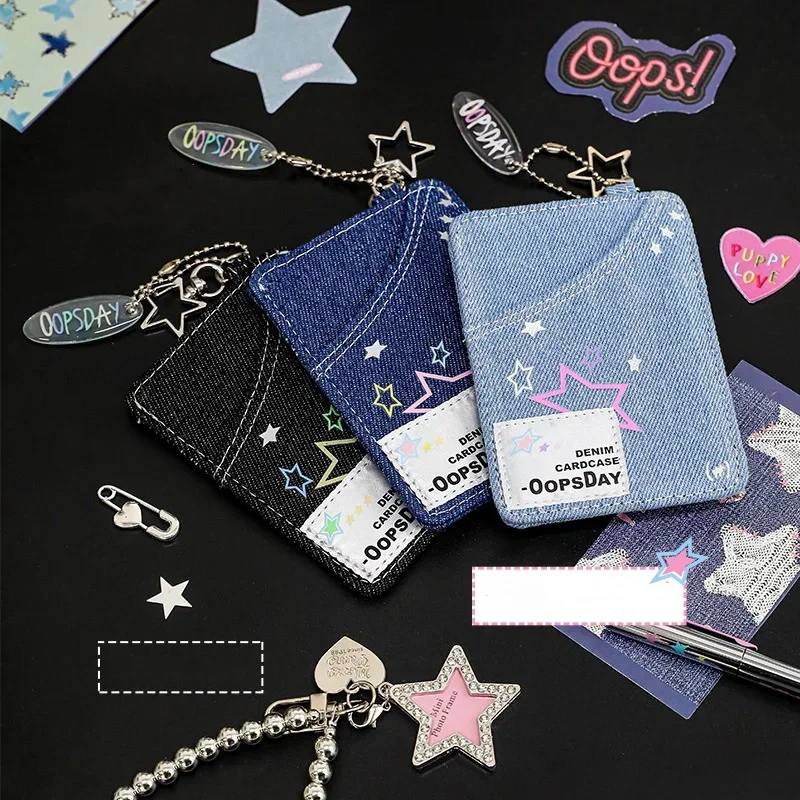 Y2K Denim Photocard Holder Keychain Kawaii ID Badge Pouch Mini Coin Purse Student Backpack School Stationery Accessory
Y2K Denim Photocard Holder Keychain Kawaii ID Badge Pouch Mini Coin Purse Student Backpack School Stationery Accessory