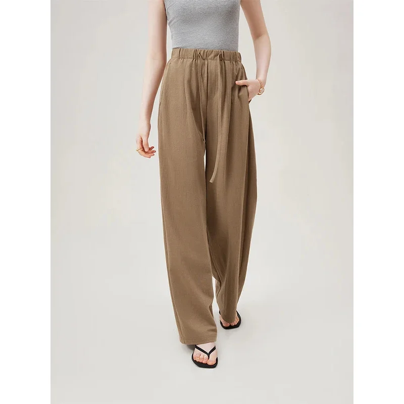 Solid High Waist Straight Knitted Floor-Length Women Pants 2024 Summer New Elastic Versatile Casual Pants
Solid High Waist Straight Knitted Floor-Length Women Pants 2024 Summer New Elastic Versatile Casual Pants