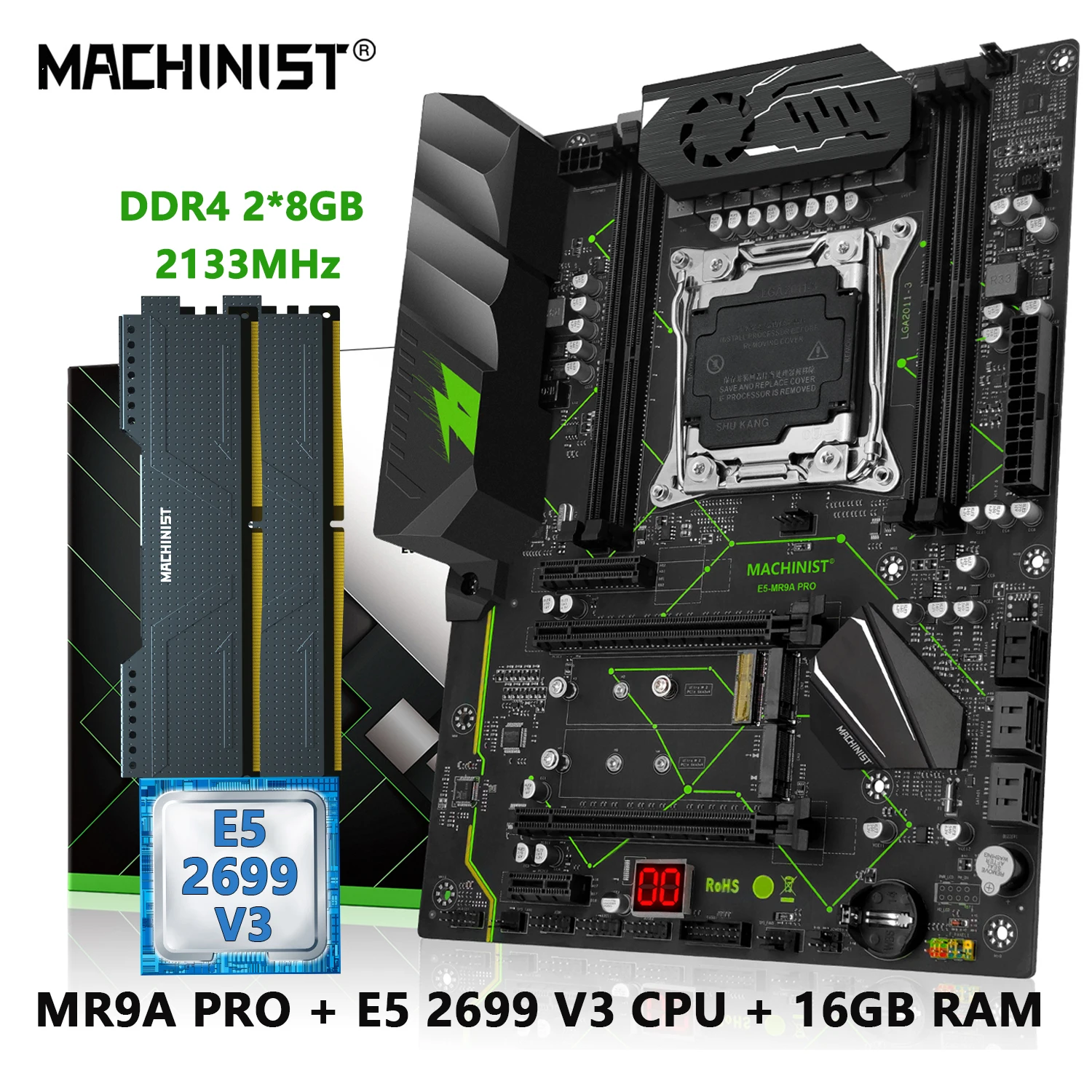 MACHINIST X99 комплект материнской платы LGA 2011-3 комплект Xeon E5 2699 V3 ЦПУ процессор DDR4 2*8 ГБ ОЗУ память четырехканальный Nvme M.2 MR9A PRO
MACHINIST X99 комплект материнской платы LGA 2011-3 комплект Xeon E5 2699 V3 ЦПУ процессор DDR4 2*8 ГБ ОЗУ память четырехканальный Nvme M.2 MR9A PRO