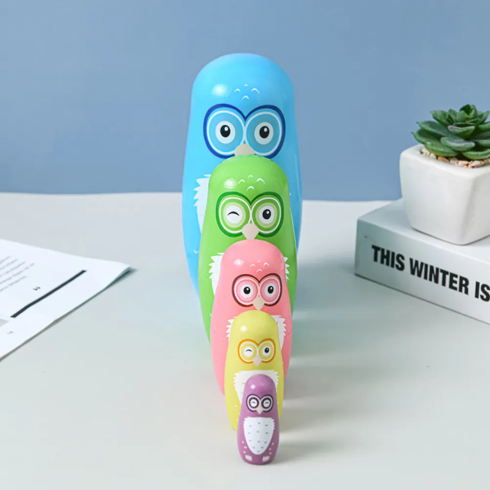5Pcs Owl Pattern Wooden Russian Nesting Matryoshka for Kids Home Decor Educational Play Creative Animal Design Bright
5Pcs Owl Pattern Wooden Russian Nesting Matryoshka for Kids Home Decor Educational Play Creative Animal Design Bright