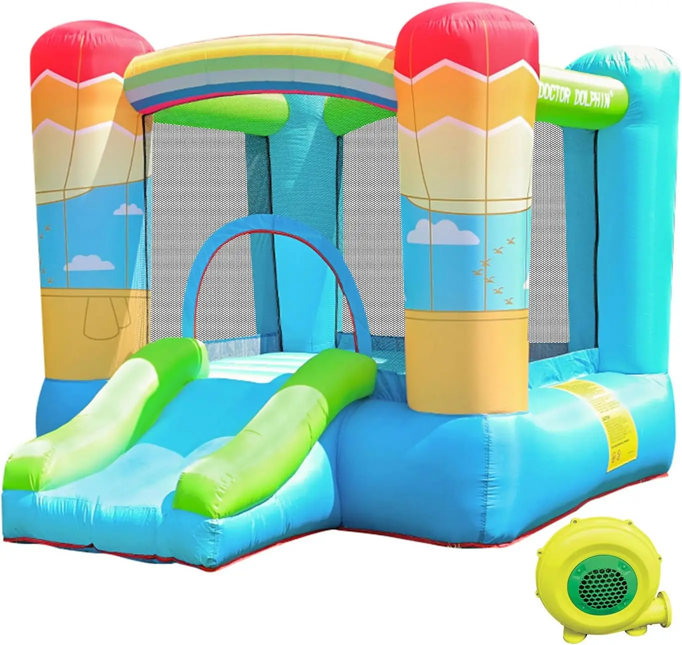 Kids' Hot Air Balloon Themed Inflatable Bounce House with Blower - Indoor/Outdoor Bouncy Play Area for Party Fun
Kids' Hot Air Balloon Themed Inflatable Bounce House with Blower - Indoor/Outdoor Bouncy Play Area for Party Fun