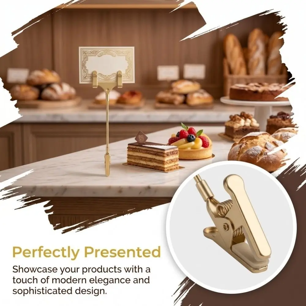 5Pcs Vertical Metal Clip Price Display Sign Alligator Clasp Clip on Sign Holder Display Stand Double Head S/M/L
5Pcs Vertical Metal Clip Price Display Sign Alligator Clasp Clip on Sign Holder Display Stand Double Head S/M/L