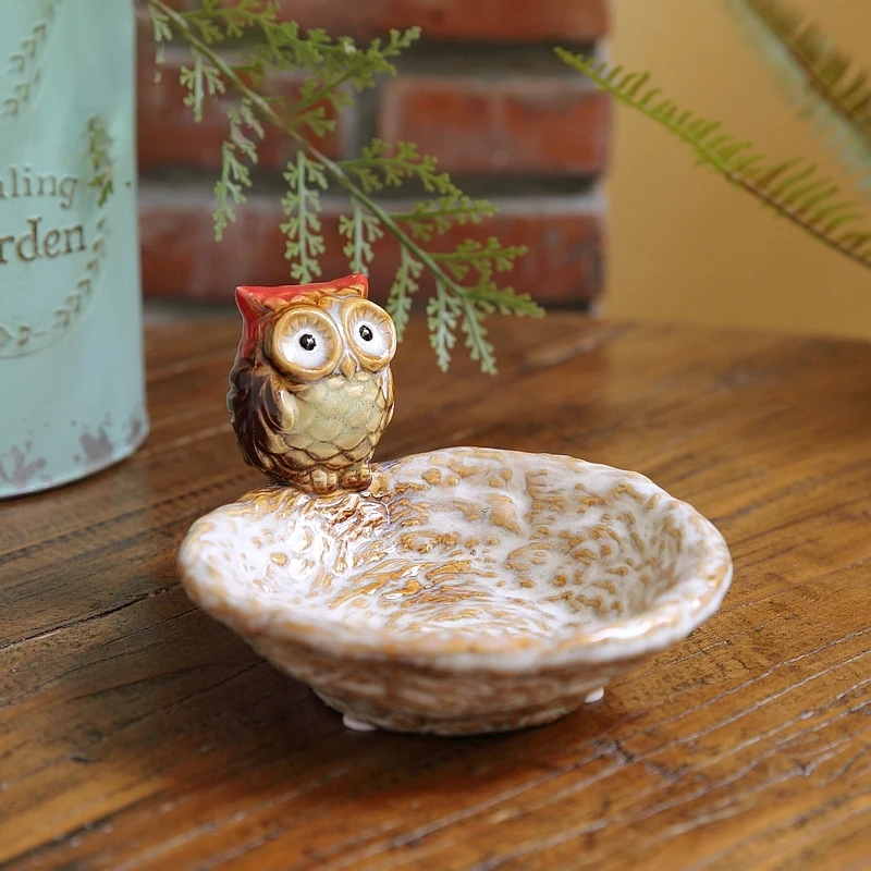 Round Bird's Nest With Owl Ceramic Tray Vintage Red For Home Tabletop Decoration Jewelry Keys Storage Plate Holder Soap Dish
Round Bird's Nest With Owl Ceramic Tray Vintage Red For Home Tabletop Decoration Jewelry Keys Storage Plate Holder Soap Dish