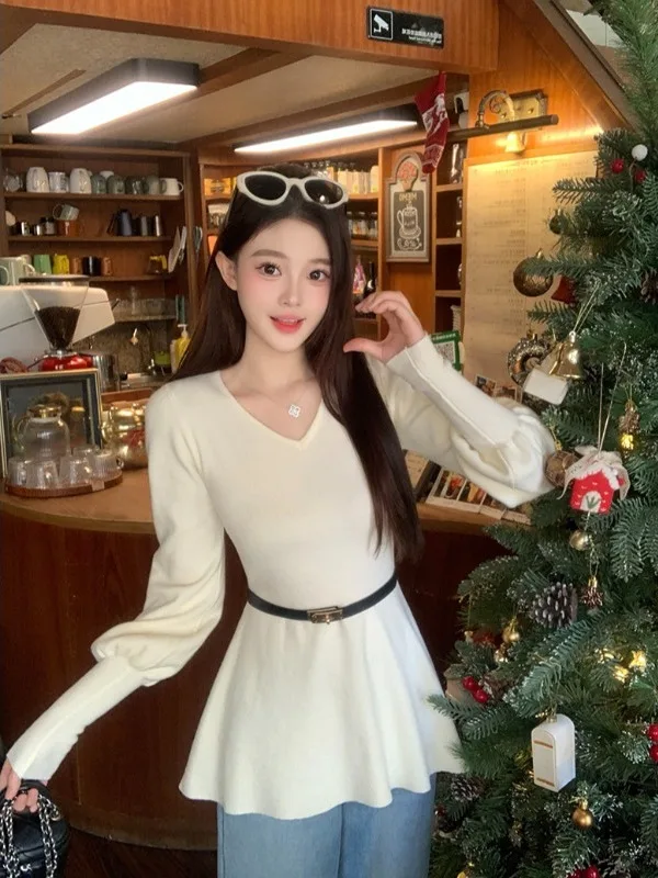 plus Size Women's Soft Cozy V-Ne Lantern Sve Knitwear Slimming Waist Design Autumn Winter New Sle Faion Commute Sle
plus Size Women's Soft Cozy V-Ne Lantern Sve Knitwear Slimming Waist Design Autumn Winter New Sle Faion Commute Sle