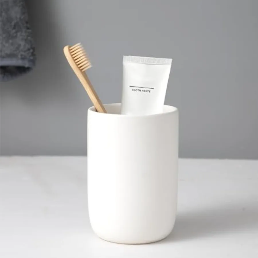 Toothbrush Holders for Bathrooms - 1 Cups Ceramic Toothbrush Toothpaste Holders, Bathroom Tumbler Cups Reusable Toothbrush Mout
Toothbrush Holders for Bathrooms - 1 Cups Ceramic Toothbrush Toothpaste Holders, Bathroom Tumbler Cups Reusable Toothbrush Mout