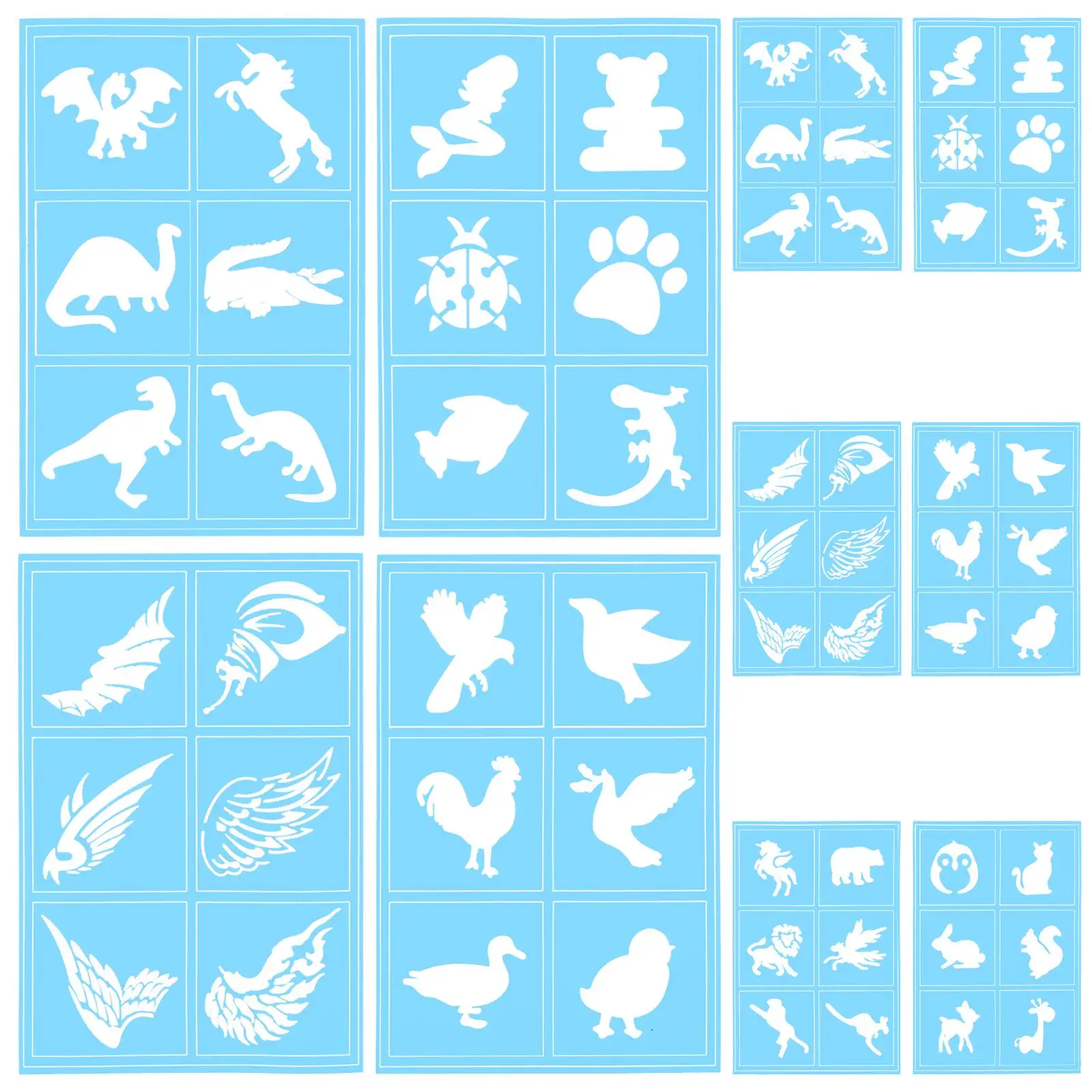 10 Pcs Face Body Painting Stencils Cartoon Hollow-out Drawing The Blue Pvc Tattoo
10 Pcs Face Body Painting Stencils Cartoon Hollow-out Drawing The Blue Pvc Tattoo