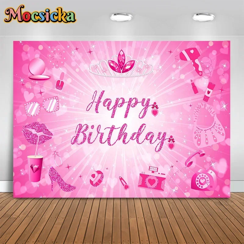 Mocsicka Pink Girl Happy Birthday Photography Background Crown Princess Party Backdrop Cake Smash Customisable Studio Props
Mocsicka Pink Girl Happy Birthday Photography Background Crown Princess Party Backdrop Cake Smash Customisable Studio Props
