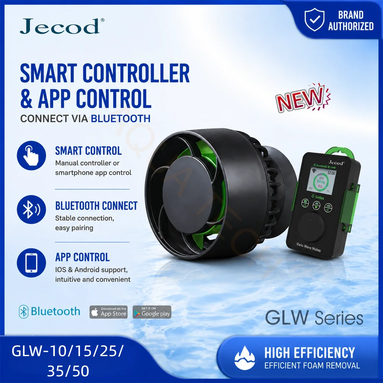 Jebao 2026 GLW series aquarium wave-making smart WiFi control with LCD controller for fish tank
Jebao 2026 GLW series aquarium wave-making smart WiFi control with LCD controller for fish tank