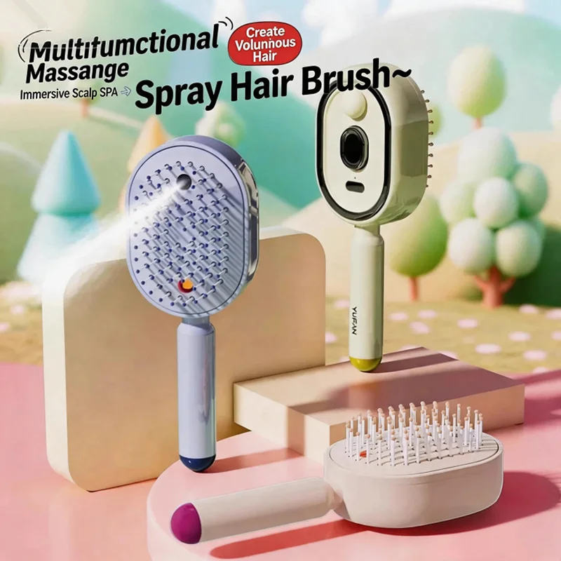Women Electric Spray Air Cushions Massage Comb Essential Oil Atomizing Anti-Static Brush Rechargeable Spray Scalp Massager Brush
Women Electric Spray Air Cushions Massage Comb Essential Oil Atomizing Anti-Static Brush Rechargeable Spray Scalp Massager Brush