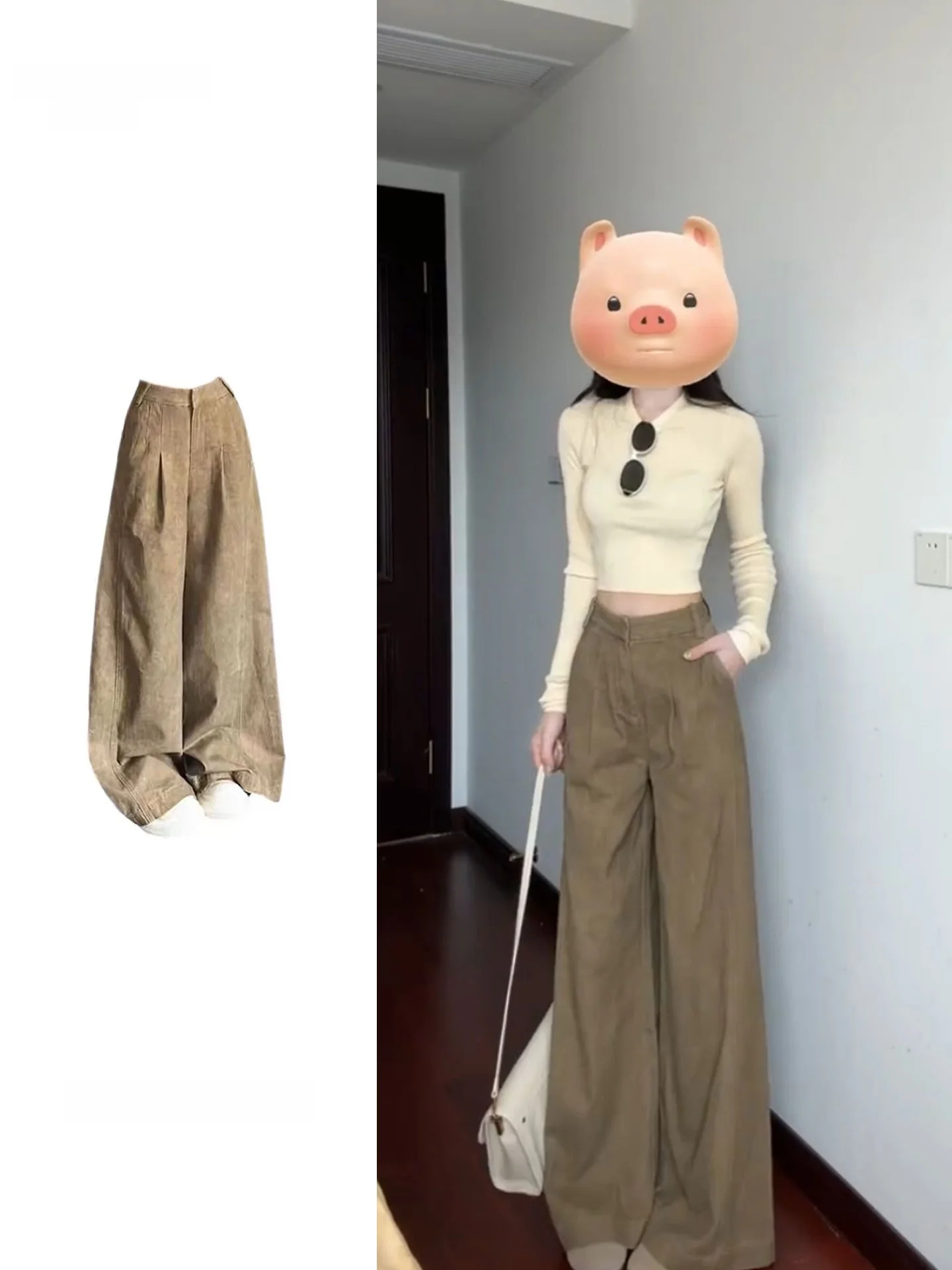 High Waist Wide Leg Yellow Leaf Design Denim Pants Women's Loose Drapey Straight Leg Floor-Length Trousers Autumn Fashion
High Waist Wide Leg Yellow Leaf Design Denim Pants Women's Loose Drapey Straight Leg Floor-Length Trousers Autumn Fashion
