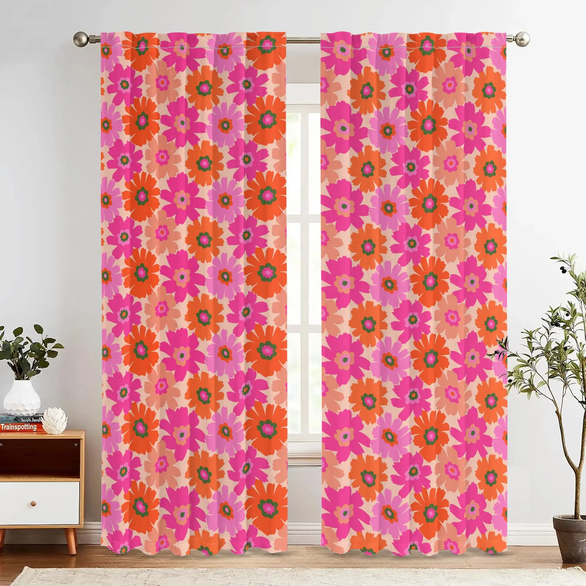 Luxury Floral Pattern Curtains for Home Decor Vibrant Flower Print Window Drapes Pink Orange Living Room Bedroom Curtain Panel
Luxury Floral Pattern Curtains for Home Decor Vibrant Flower Print Window Drapes Pink Orange Living Room Bedroom Curtain Panel