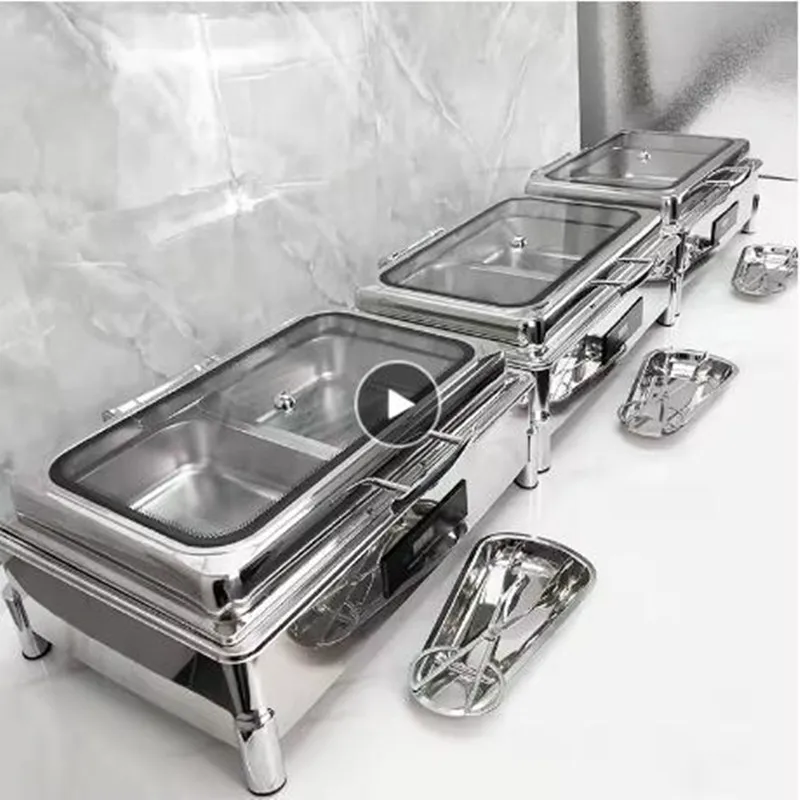 Hotel restaurant luxury 9L stainless steel self-service stove electric/gas food warmer, used for catering and wedding hotpot
Hotel restaurant luxury 9L stainless steel self-service stove electric/gas food warmer, used for catering and wedding hotpot