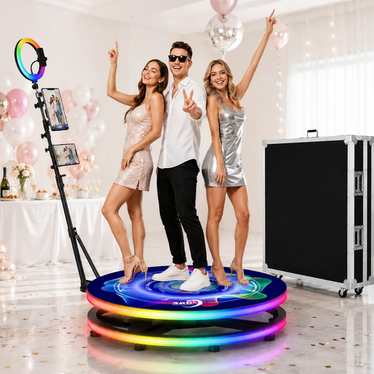 360 Photo Booth Machine for Parties 360 Spin Camera Booth With RGB Light App & Remote Control Automatic For Rental Business Case
360 Photo Booth Machine for Parties 360 Spin Camera Booth With RGB Light App & Remote Control Automatic For Rental Business Case