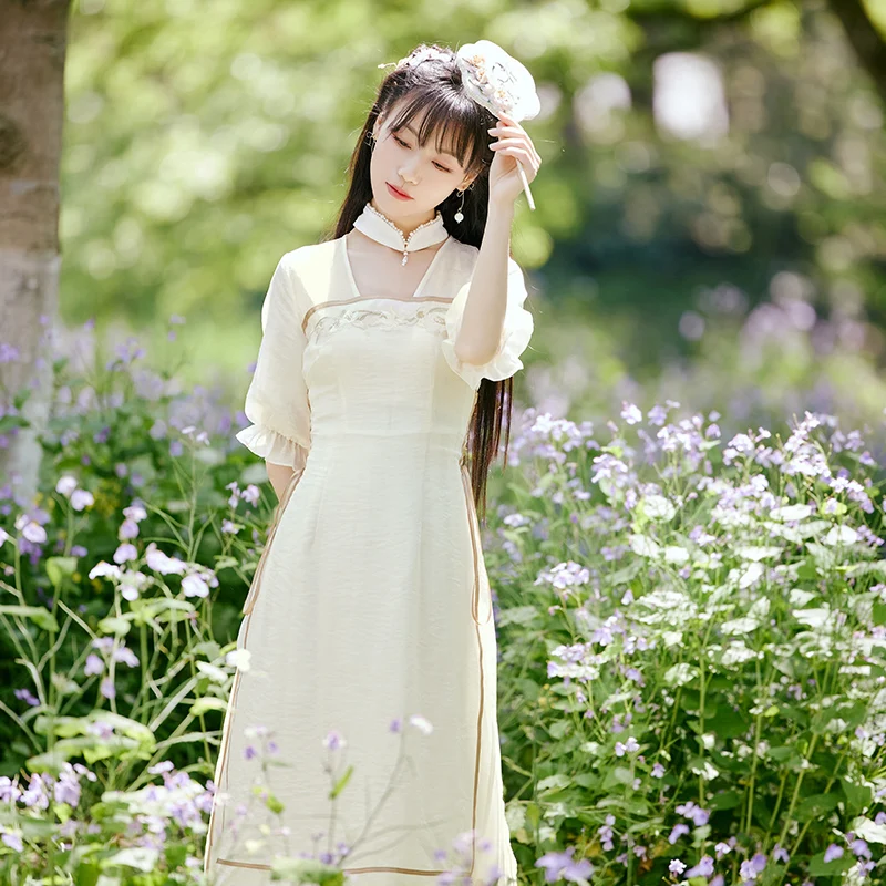 New Improved Hanfu Clothes Short Sleeve Summer Dress Chinese Traditional Clothing For Women Qing Dynasty Stage Costumes DQL7140
New Improved Hanfu Clothes Short Sleeve Summer Dress Chinese Traditional Clothing For Women Qing Dynasty Stage Costumes DQL7140