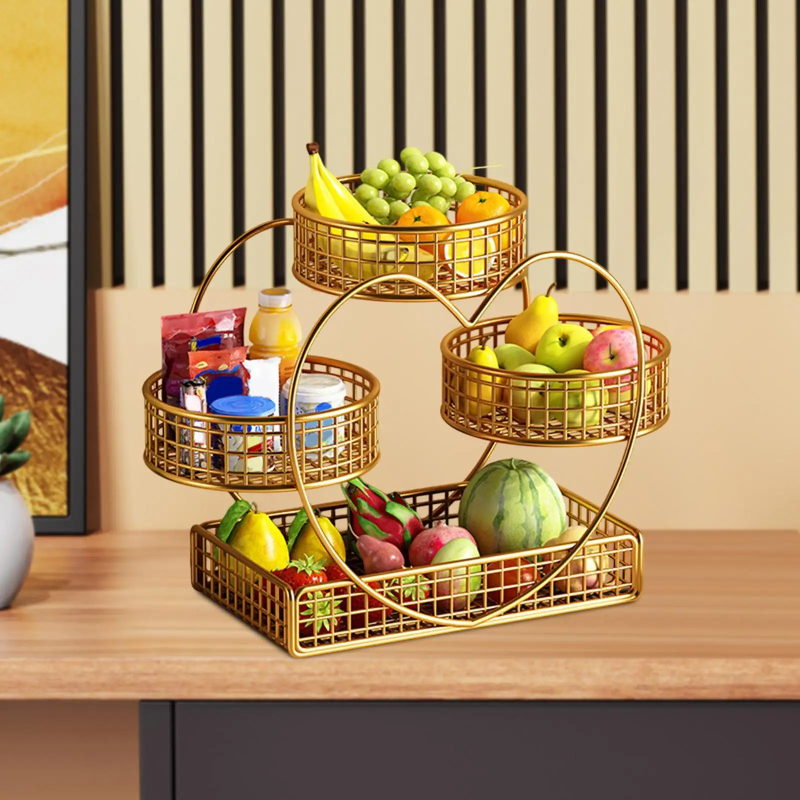 Tiered Wire Basket Stand Bread Basket Vegetable Rack for Veggie Vegetable
Tiered Wire Basket Stand Bread Basket Vegetable Rack for Veggie Vegetable