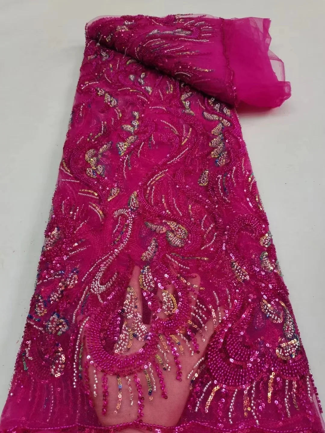 Wholesale Price Heavy African Pearls Sequins Lace Fabric High Quality Dubai French Nigerian Luxury Beaded Lace Bridal Fabrics
Wholesale Price Heavy African Pearls Sequins Lace Fabric High Quality Dubai French Nigerian Luxury Beaded Lace Bridal Fabrics