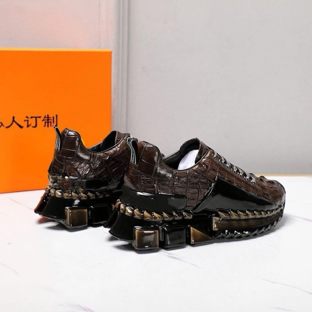 HKDQ Big Size 46 Luxury Designer Shoes Men Street Style Platform Leather Casual Shoes Men Fashion Brown Chunky Men's Sneakers
HKDQ Big Size 46 Luxury Designer Shoes Men Street Style Platform Leather Casual Shoes Men Fashion Brown Chunky Men's Sneakers