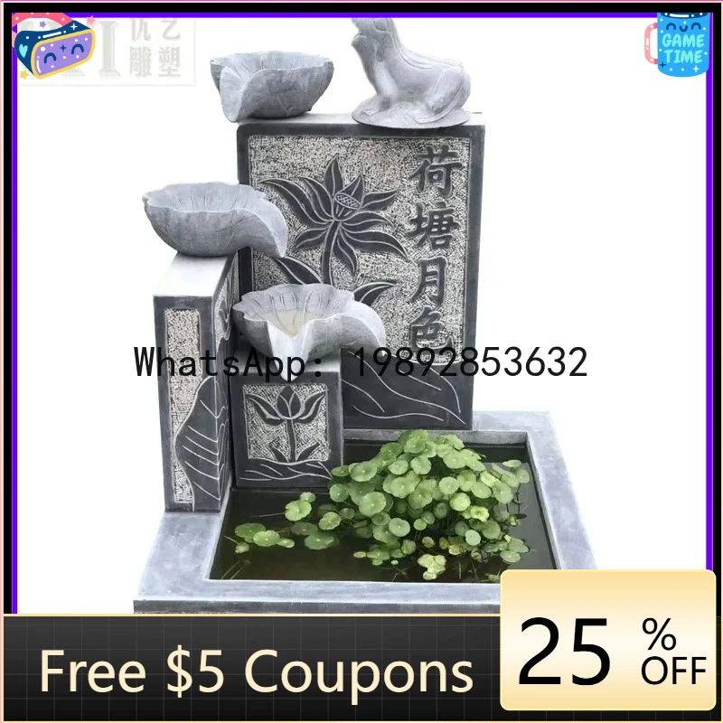 AB Chinese Garden Antique Blue Stone Marble Water Flow Stone Carving Fountain Landscape Water Pool Stone Ornament
AB Chinese Garden Antique Blue Stone Marble Water Flow Stone Carving Fountain Landscape Water Pool Stone Ornament