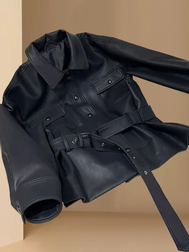 Elegant Waist-Cinching Leather Jacket And Mesh Skirt Set Women's Fashion Spring Autumn Two-Piece Suit Casual Style Long Sleeve
Elegant Waist-Cinching Leather Jacket And Mesh Skirt Set Women's Fashion Spring Autumn Two-Piece Suit Casual Style Long Sleeve