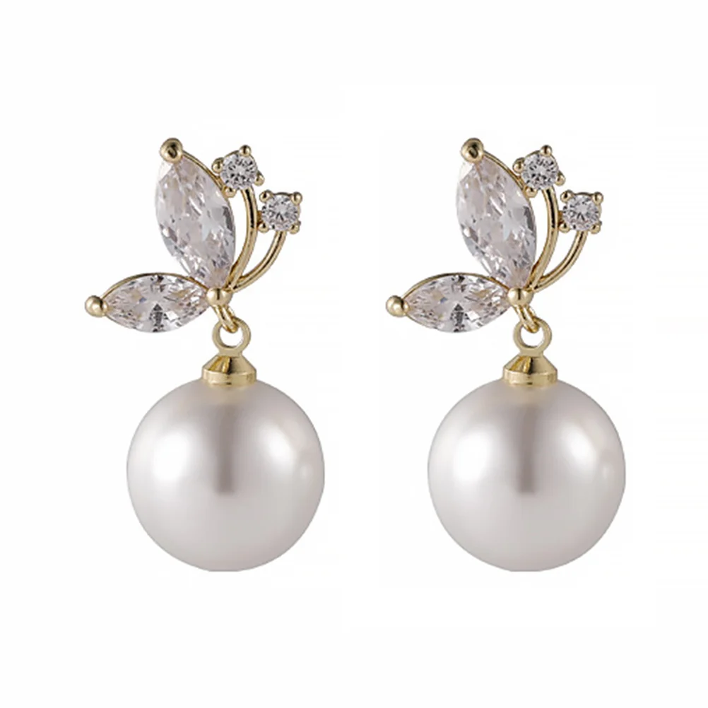 Zircon Butterfly Earrings Pearl Simple Earings Light Weight Alloy Studs Fashion Women Delicate Jewelries Bridesmaids Gifts
Zircon Butterfly Earrings Pearl Simple Earings Light Weight Alloy Studs Fashion Women Delicate Jewelries Bridesmaids Gifts