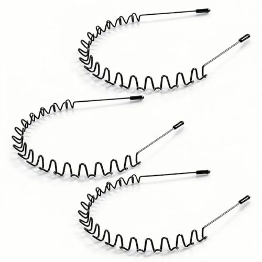 Metal Hair Bands Men's Headband Elastic Zigzag Headbands Outdoor Sports Headbands Fashion Simple Anti-Slip Hair Accessories 3 P
Metal Hair Bands Men's Headband Elastic Zigzag Headbands Outdoor Sports Headbands Fashion Simple Anti-Slip Hair Accessories 3 P