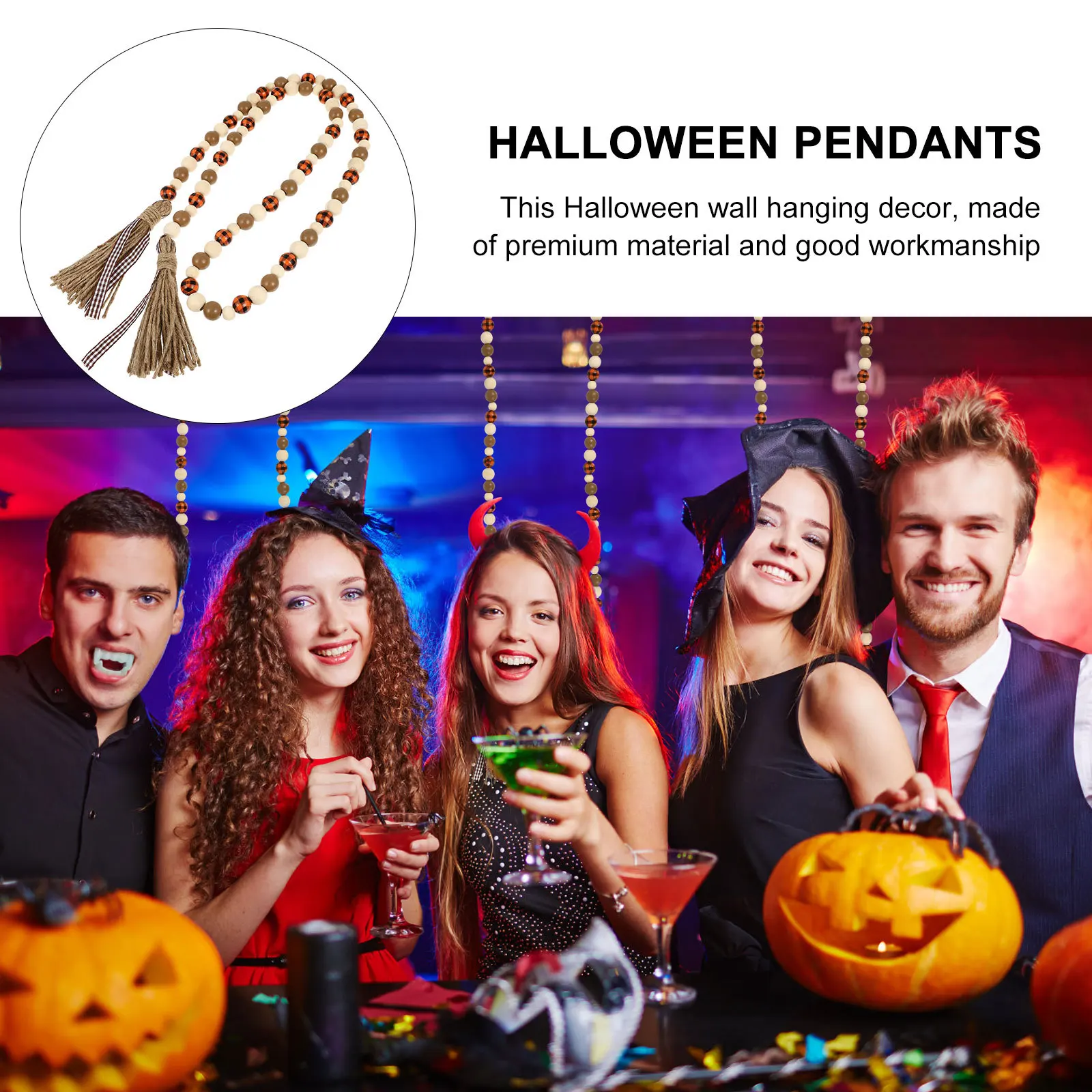 1Pcs Wooden Beads Hanging Ornament Creative Halloween Decor Home Party Wall Hanging Decoration Hemp Rope Tassel Beige
1Pcs Wooden Beads Hanging Ornament Creative Halloween Decor Home Party Wall Hanging Decoration Hemp Rope Tassel Beige