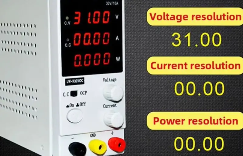 K3010DC Adjustable DC Power Supply 0-30V 10A Regulator With 4 Digit LED Display For Lab Testing And Repair Tool
K3010DC Adjustable DC Power Supply 0-30V 10A Regulator With 4 Digit LED Display For Lab Testing And Repair Tool