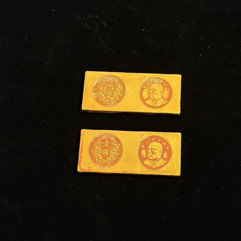 Crafts Ancient Republic of China Sun Yat-Sen Ingots Solid Gilt Gold Bars Decorative Ornaments
Crafts Ancient Republic of China Sun Yat-Sen Ingots Solid Gilt Gold Bars Decorative Ornaments