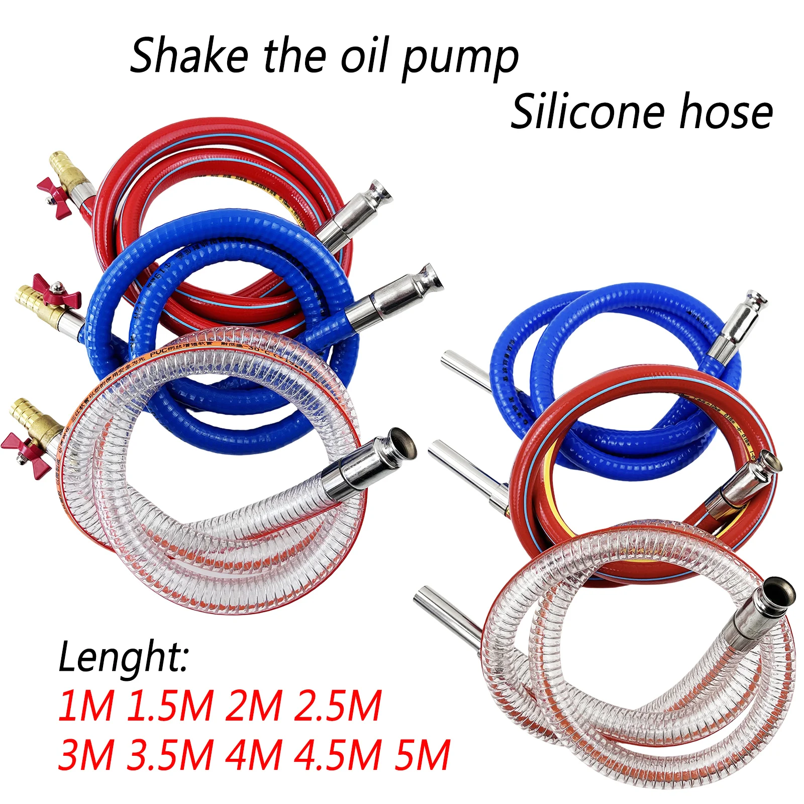1M-5M Transparent/Red/Blue Silicone Steel Wire Pipe Resistant Stainless Steel Joint Oil-Water Dual-Use Oil Guide Pipe
1M-5M Transparent/Red/Blue Silicone Steel Wire Pipe Resistant Stainless Steel Joint Oil-Water Dual-Use Oil Guide Pipe