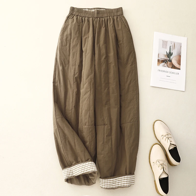 High-End Winter New Vintage Forest System Cotton Pants Elastic Waist Creative Crease Casual Versatile Wide Leg Pants
High-End Winter New Vintage Forest System Cotton Pants Elastic Waist Creative Crease Casual Versatile Wide Leg Pants