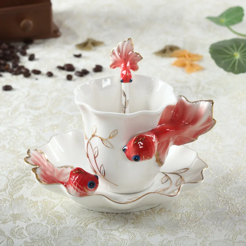 3D Stereo Goldfish Ceramic Coffee Cup Art Abstract Mug Afternoon Tea Dessert Tea Cup Home Drinking Water Mug Birthday Gift Home
3D Stereo Goldfish Ceramic Coffee Cup Art Abstract Mug Afternoon Tea Dessert Tea Cup Home Drinking Water Mug Birthday Gift Home